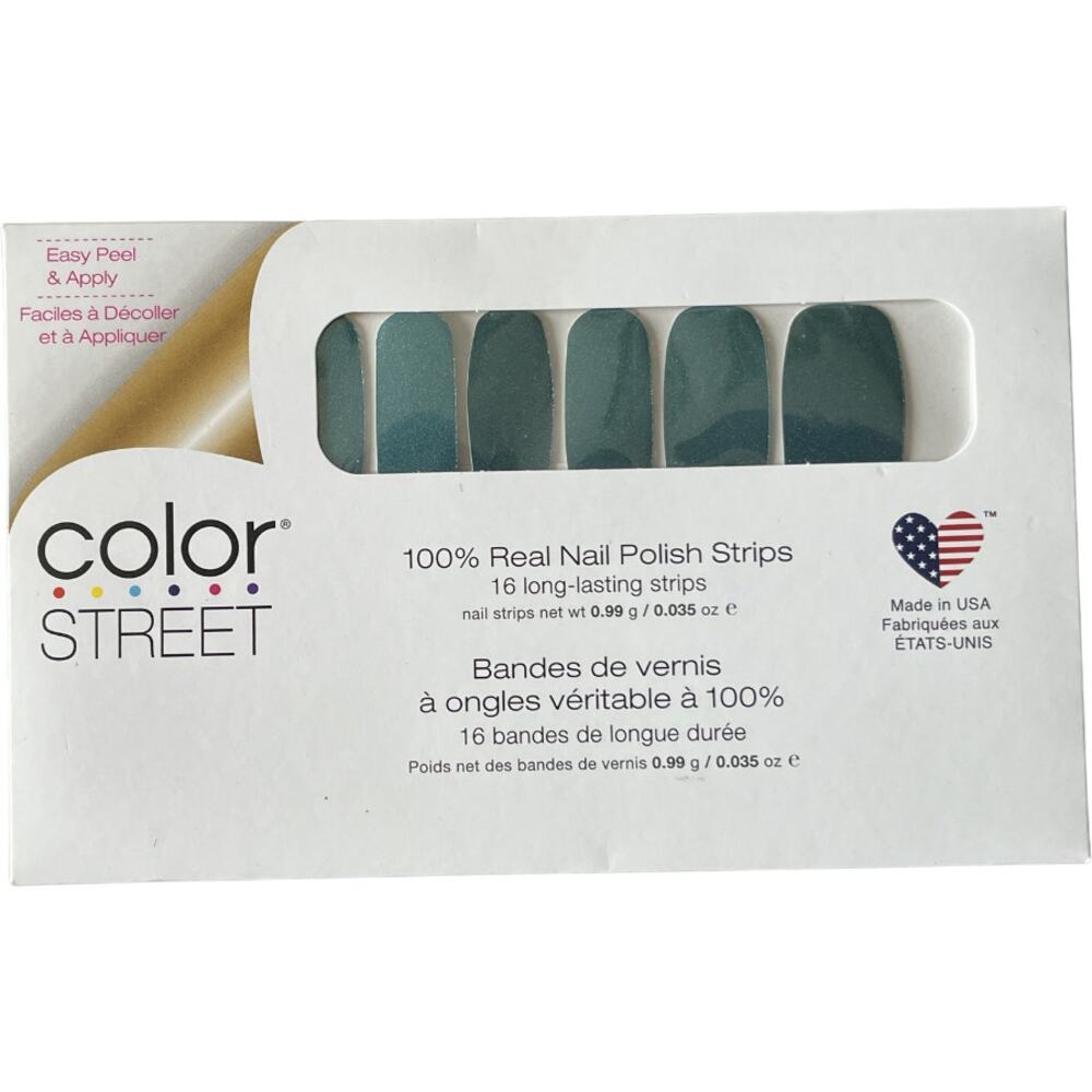 Color Street Space Case Nail Polish Strips Blue Teal Shimmer FMS115